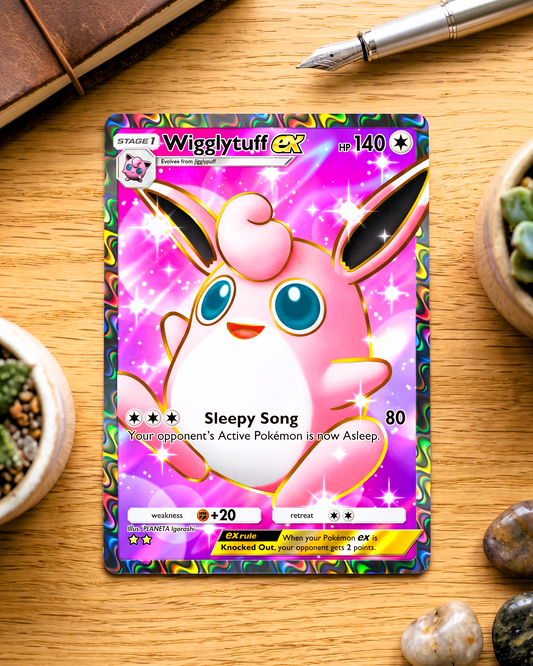 TCG Pocket Physical Custom Card | Wigglytuff EX Rainbow A1-279 – Genetic Apex