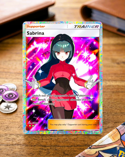 TCG Pocket Physical Custom Card | Trainer Sabrina Full Art A1-272 – Genetic Apex