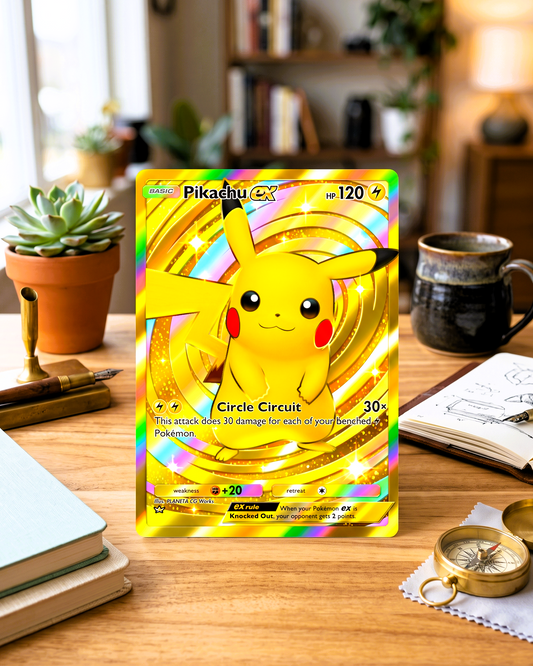 TCG Pocket Physical Custom Card | Pikachu EX Gold A1-285 – Genetic Apex