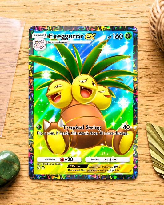 Carte personnalisée physique TCG Pocket | Exeggutor EX Full Art A1-252 – Sommet Génétique