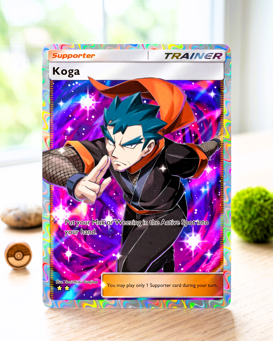 TCG Pocket Physical Custom Card | Trainer Koga Full Art A1-269 – Genetic Apex