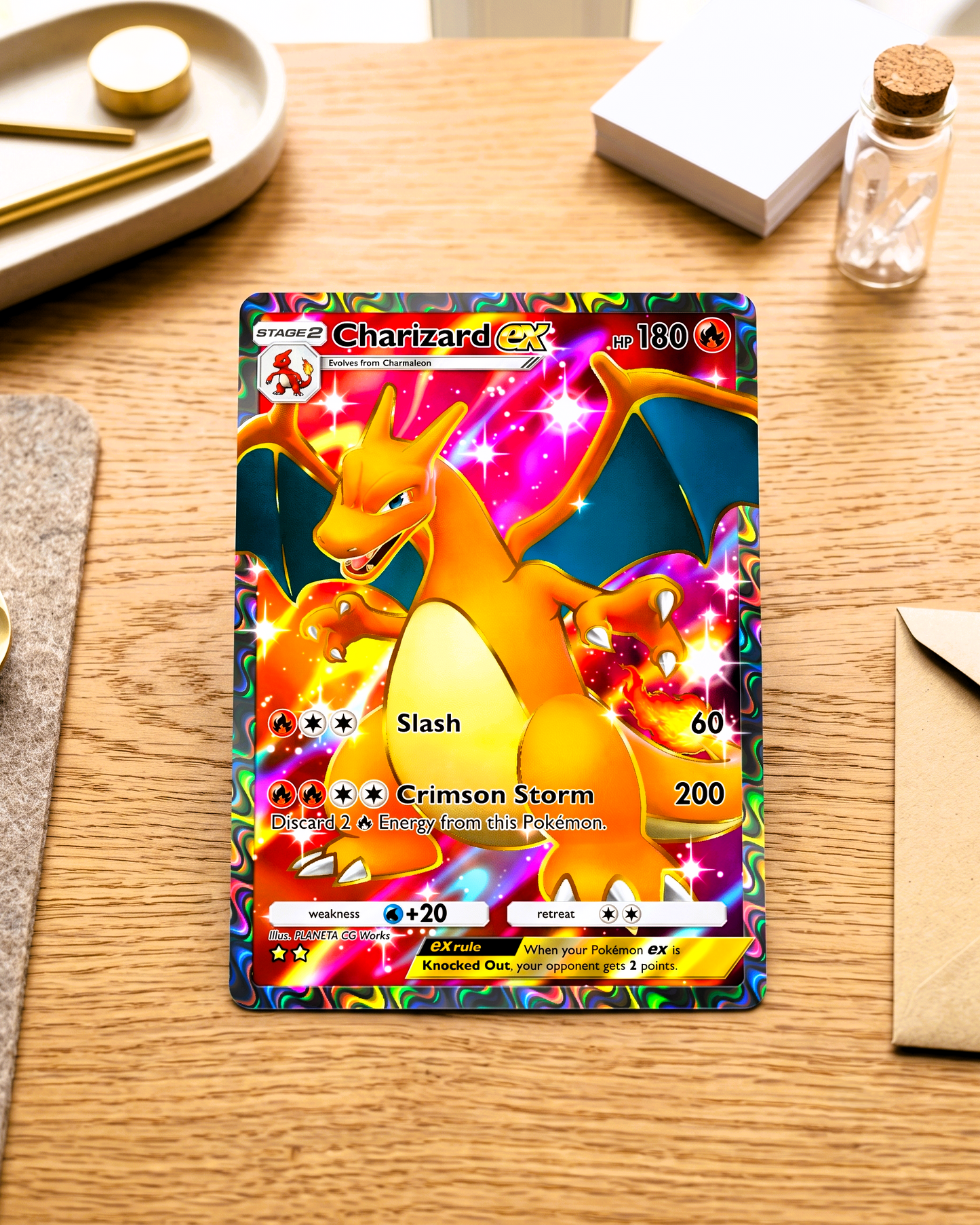 TCG Pocket Physical Custom Card | Charizard EX Full Art A1-253 – Genetic Apex