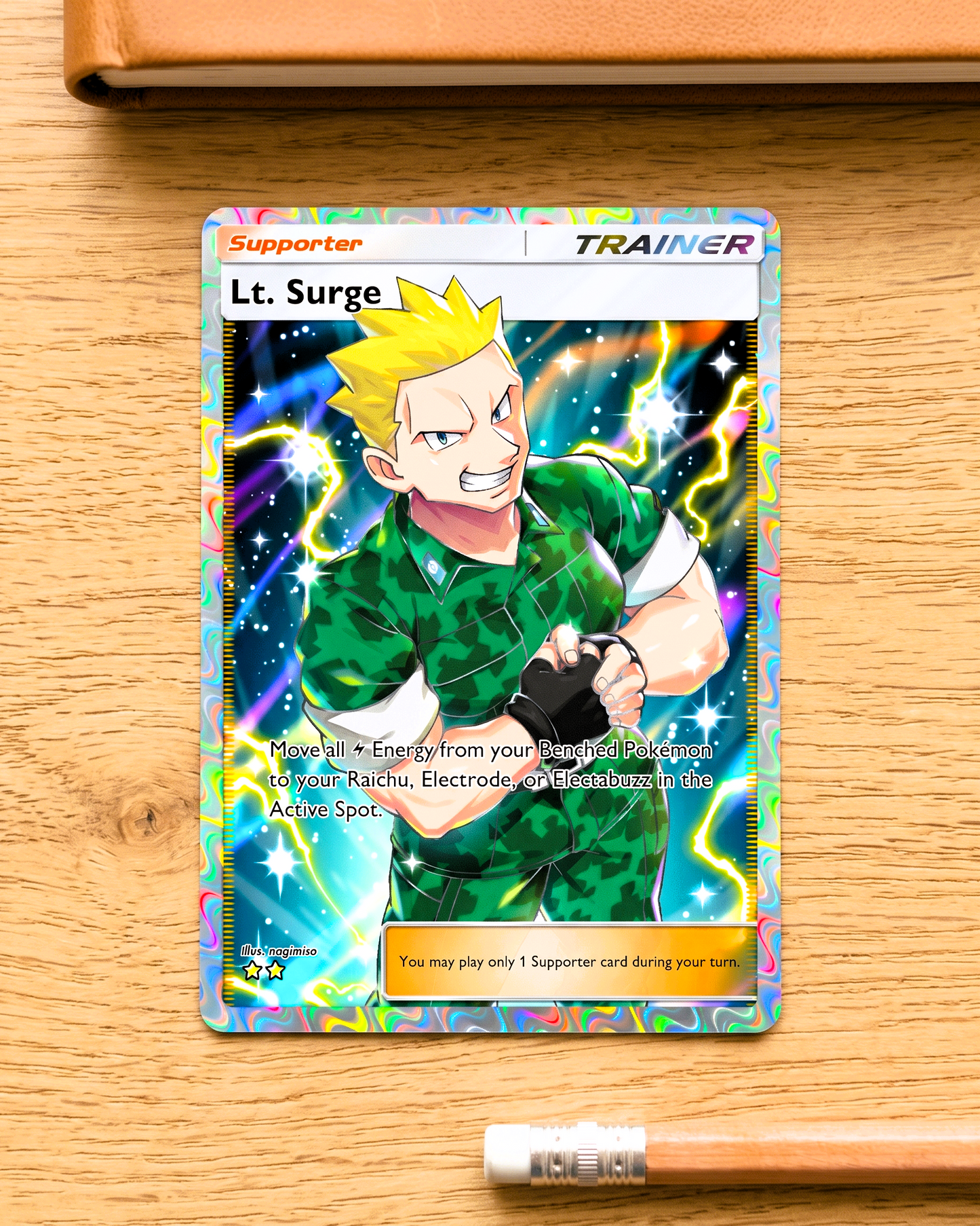 Carte personnalisée physique TCG Pocket | Dresseur Major Bob pleine illustration A1-273 – Genetic Apex