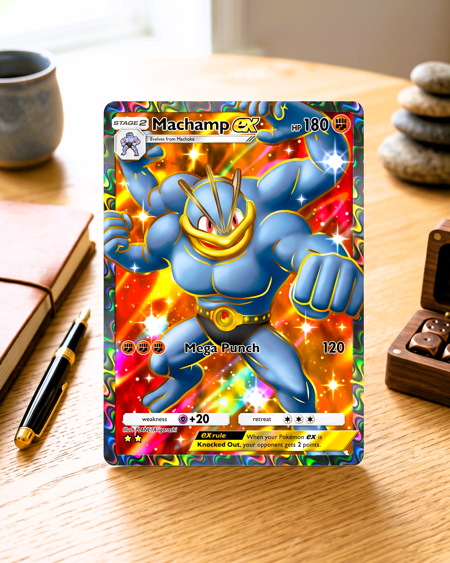 TCG Pocket Physical Custom Card | Machamp EX Full Art A1-263 – Genetic Apex