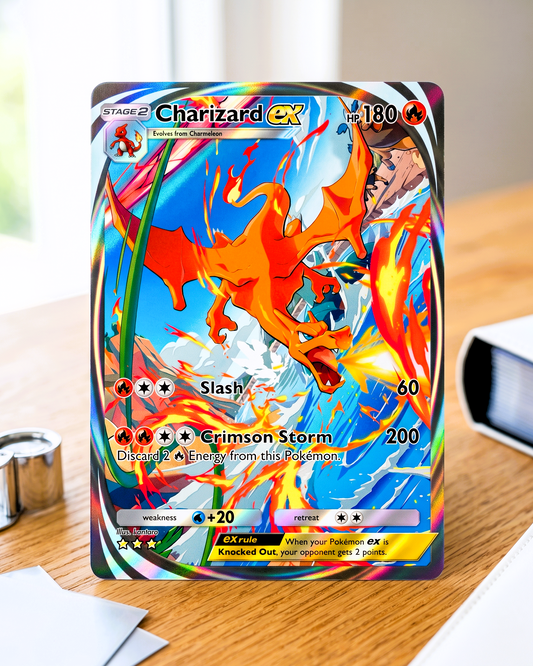 Carte personnalisée physique TCG Pocket | Dracaufeu EX Immersif A1-280 – Sommet Génétique