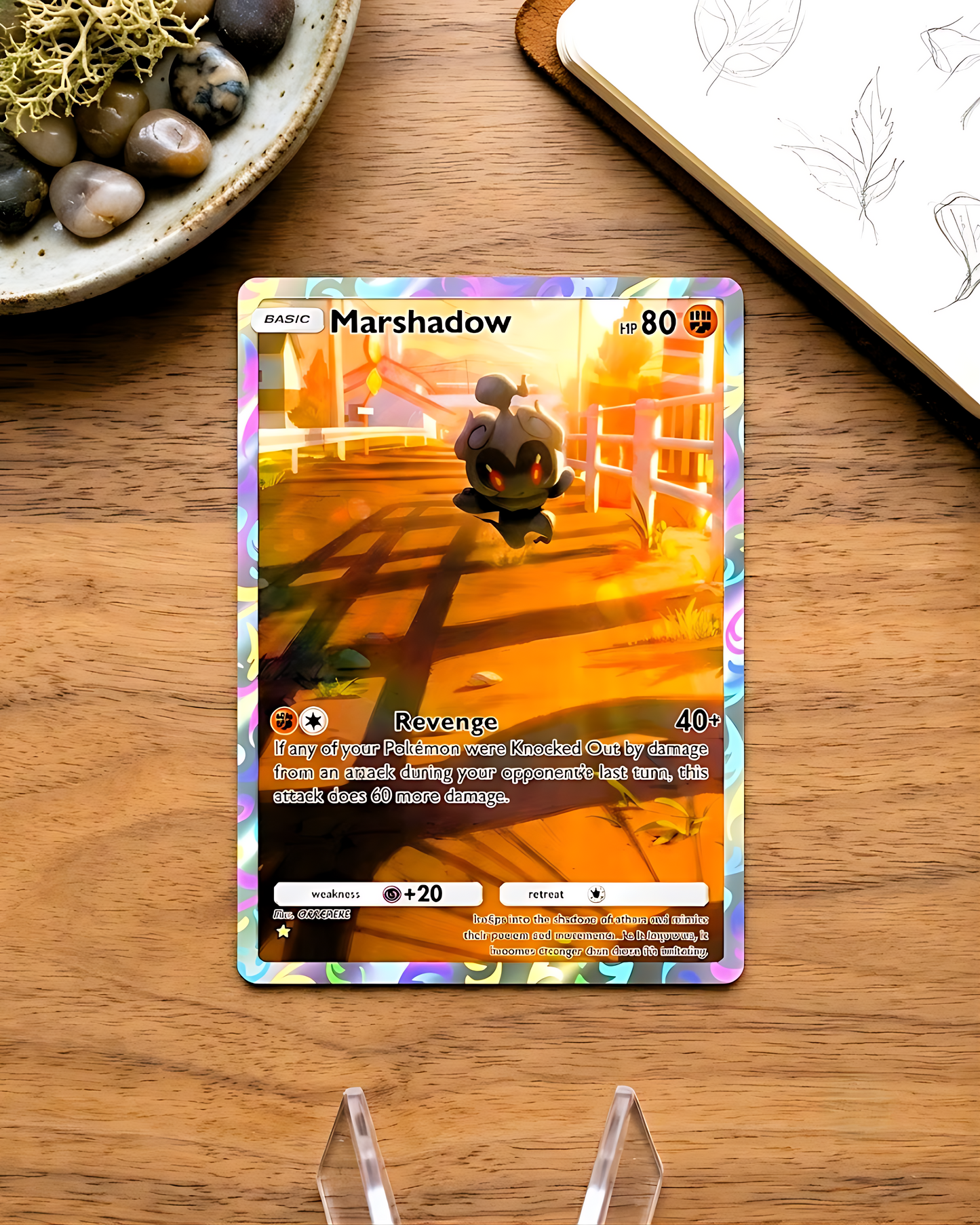 TCG Pocket Physical Custom Card | Marshadow A1a-074 – Mythical Island
