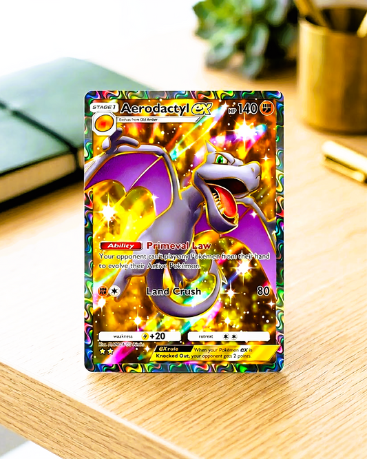 TCG Pocket Physical Custom Card | Aerodactyl EX Full Art A1a-078 – Mythical Island