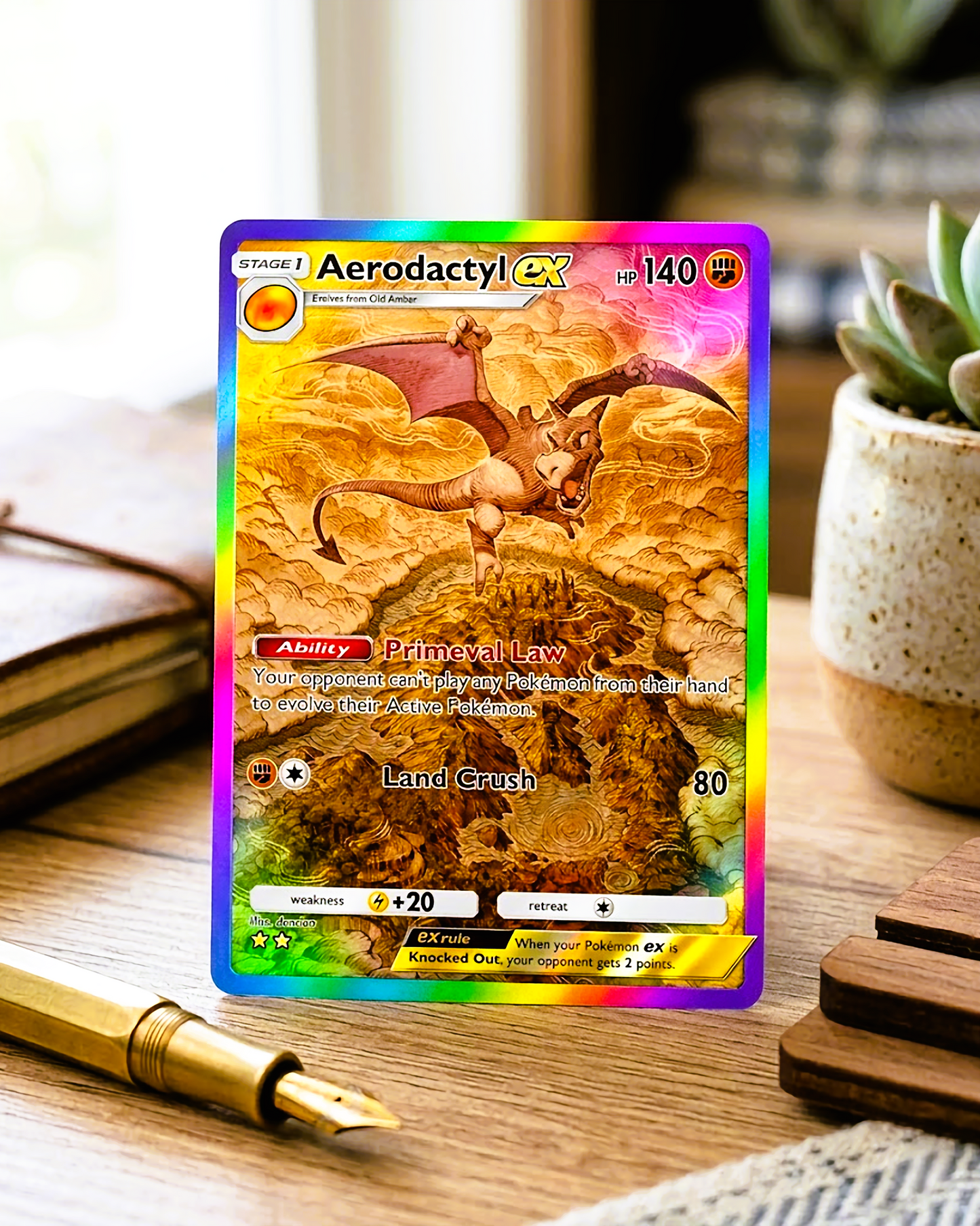 Carte personnalisée physique TCG Pocket | Dracaufeu Arc-en-ciel EX A1a-084 – L'Île Mythique