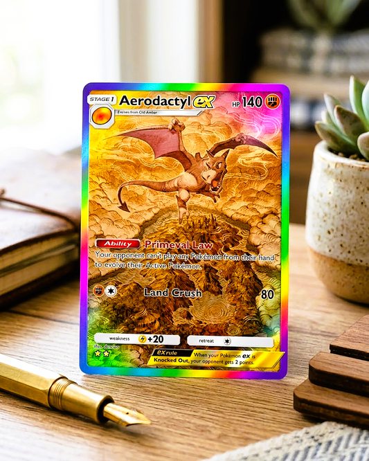 TCG Pocket Physical Custom Card | Rainbow Aerodactyl EX A1a-084 – Mythical Island