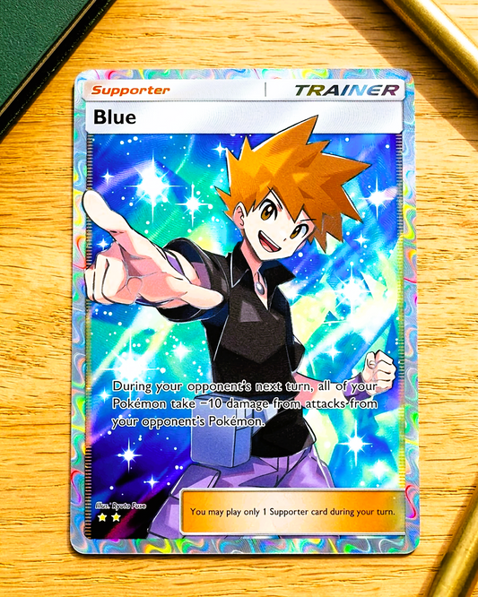TCG Pocket Physical Custom Card | Trainer Blue Full Art A1a-081 – Mythical Island