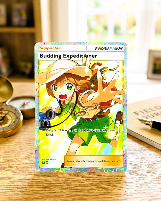 TCG Pocket Physical Custom Card | Trainer Budding Expeditioner Full Art A1a-080 – Mythical Island