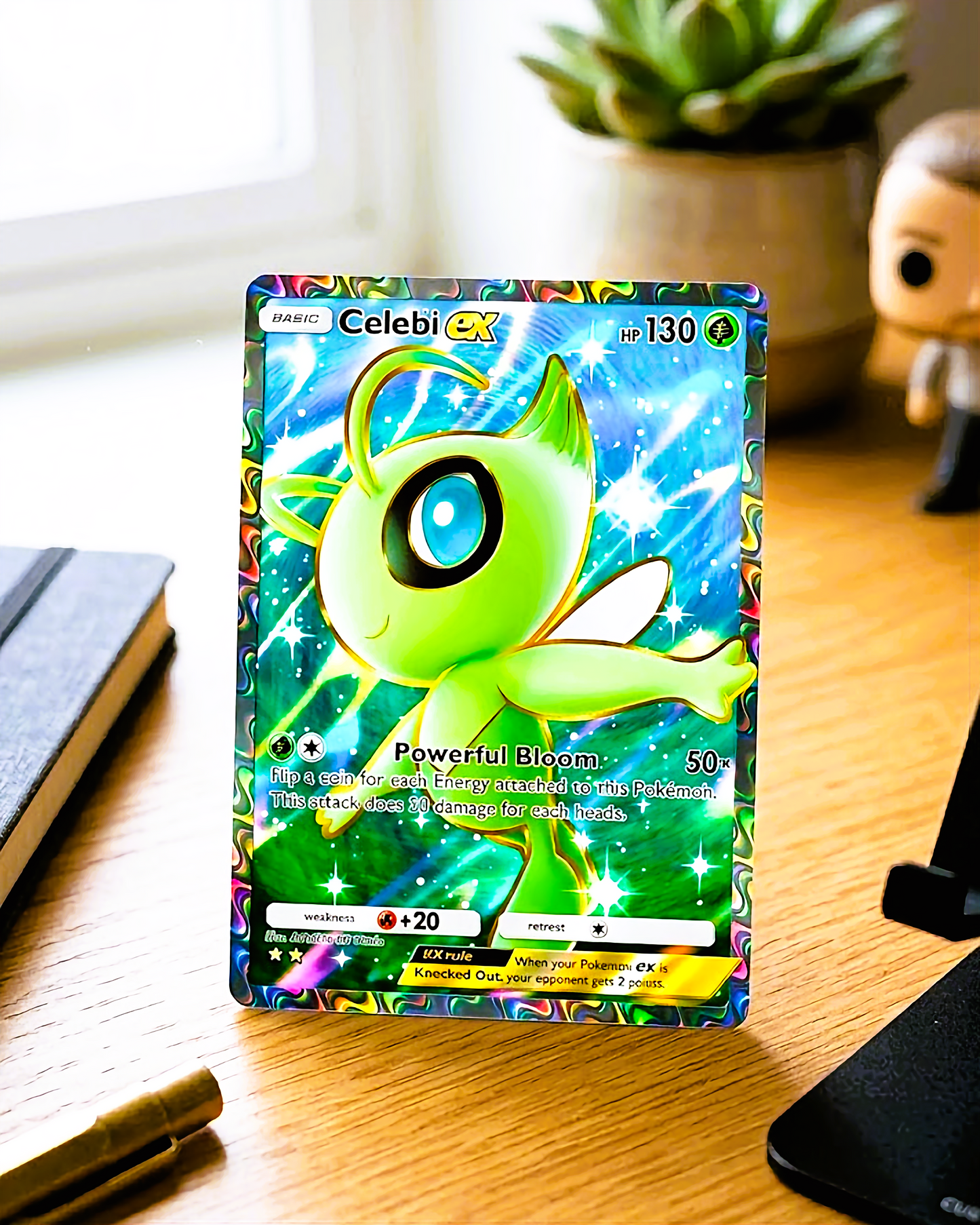 TCG Pocket Physical Custom Card | Celebi EX Full Art A1a-075 – Mythical Island