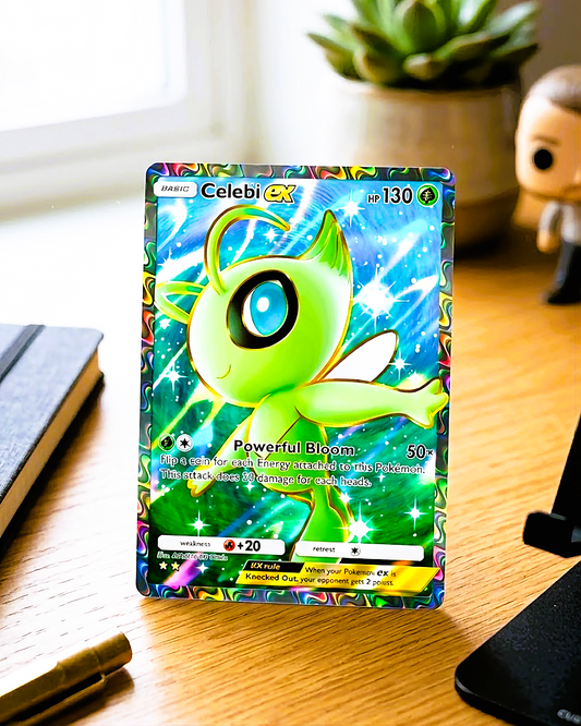 TCG Pocket Physical Custom Card | Celebi EX Full Art A1a-075 – Mythical Island