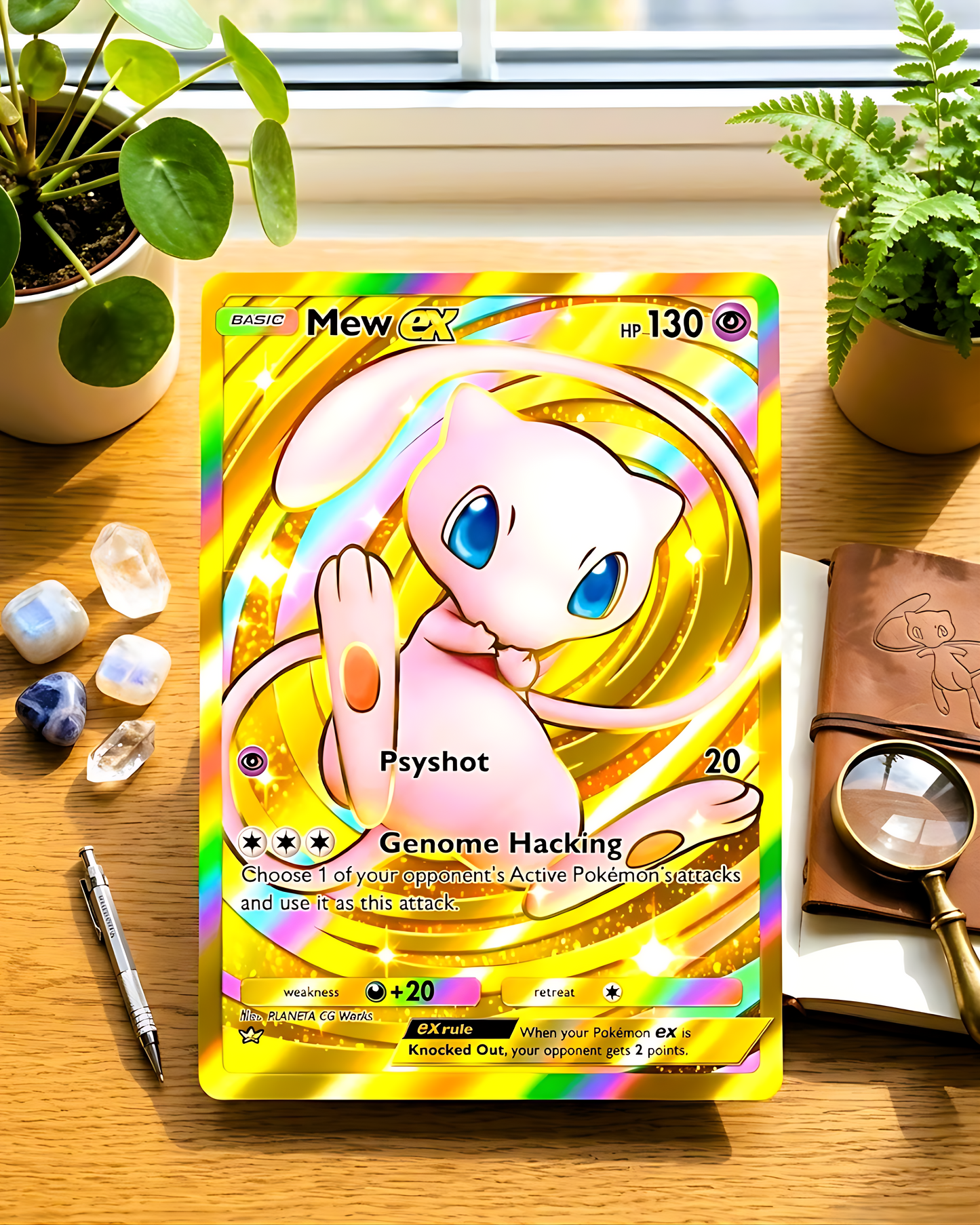 TCG Pocket Physical Custom Card | Mew EX Gold A1a-086 – Mythical Island