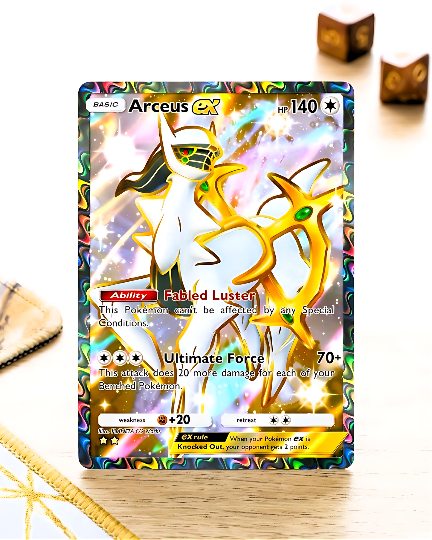 TCG Pocket Physical Custom Card | Arceus EX Full Art A2a-086 – A2a-Triumphant Light