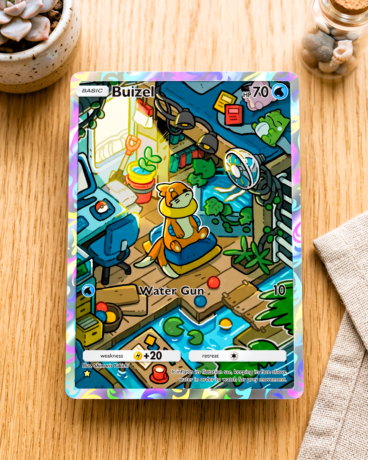 TCG Pocket Physical Custom Card | Buizel A2b-074 – A2b-Shining Revelry