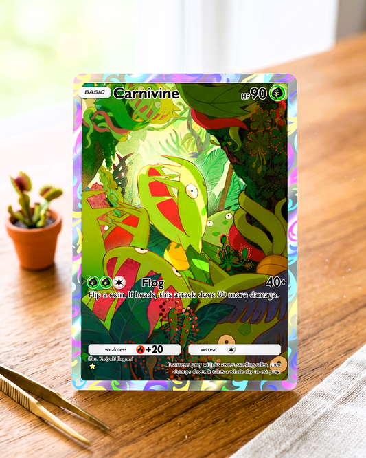 TCG Pocket Physical Custom Card | Carnivine A2-158  – Space-Time Smackdown