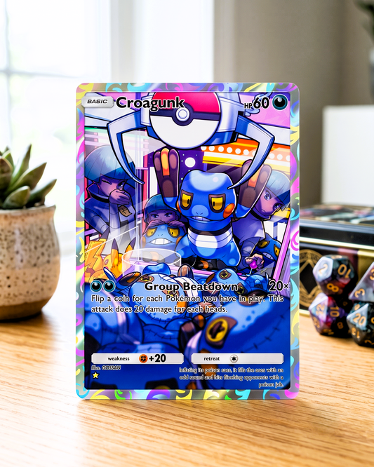 TCG Pocket Physical Custom Card | Croagunk A2-173 – Space-Time Smackdown