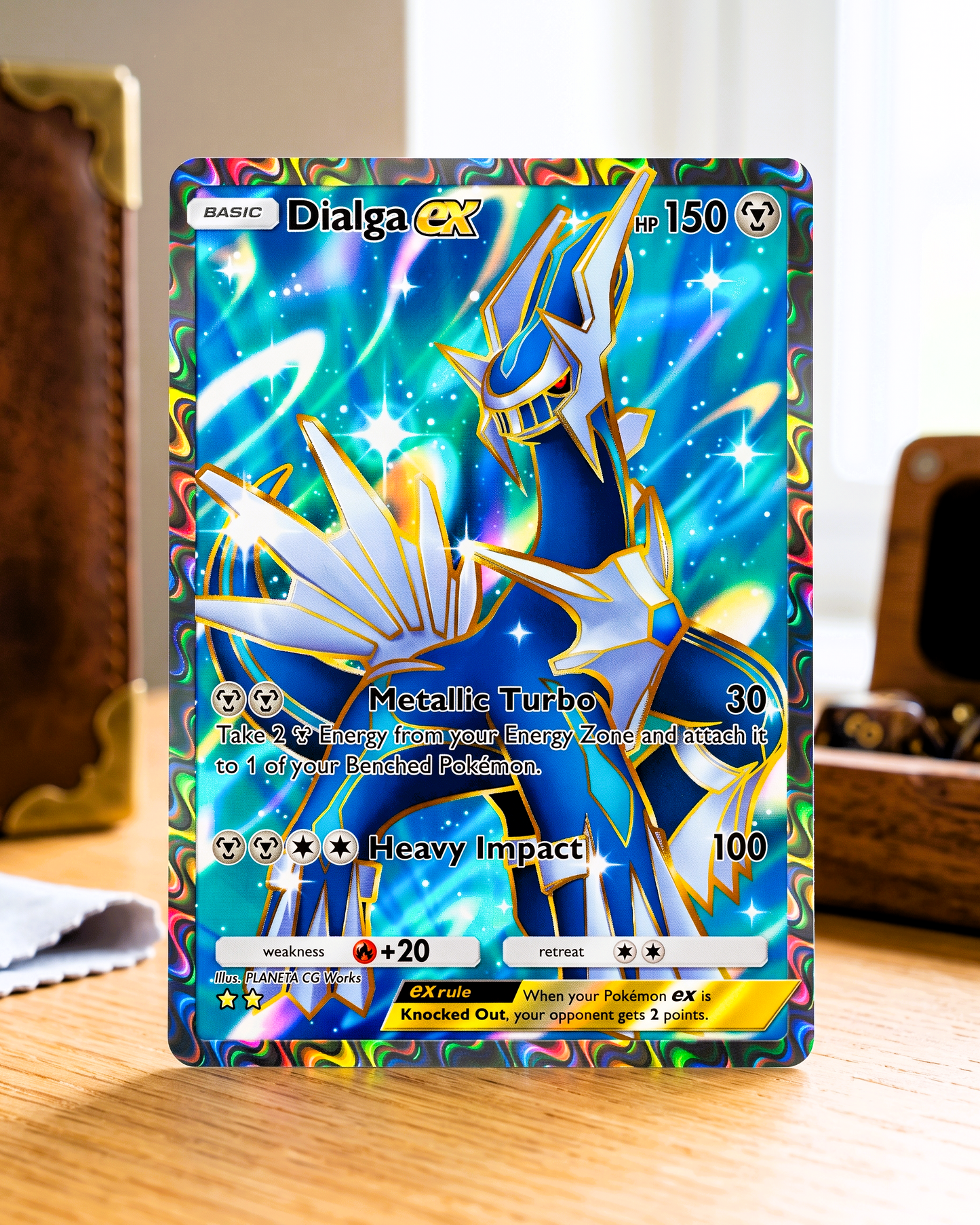 TCG Pocket Physical Custom Card | Dialga EX A2-188 – Space-Time Smackdown