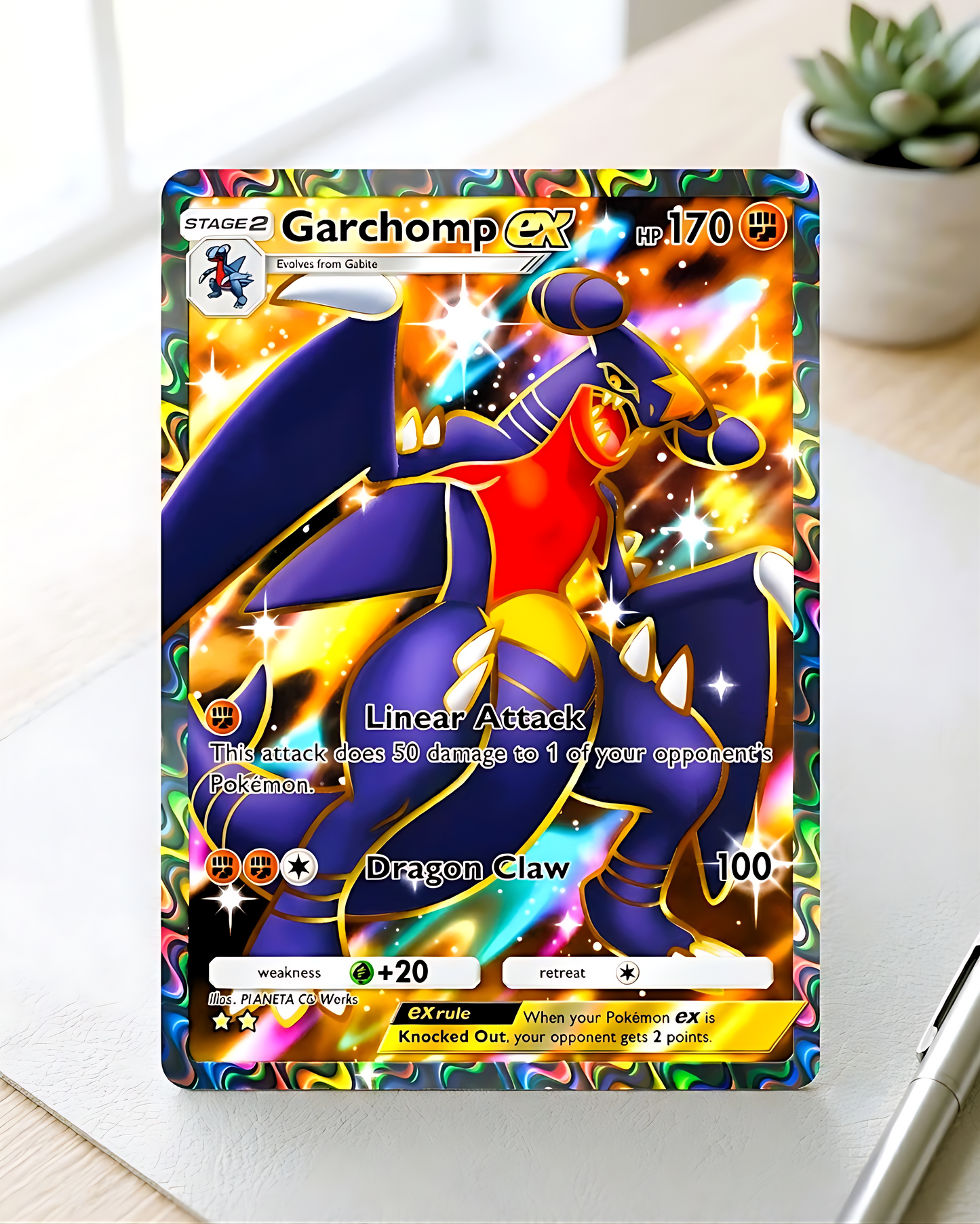 TCG Pocket Physical Custom Card | Garchomp EX Full Art A2a-084 – A2a-Triumphant Light