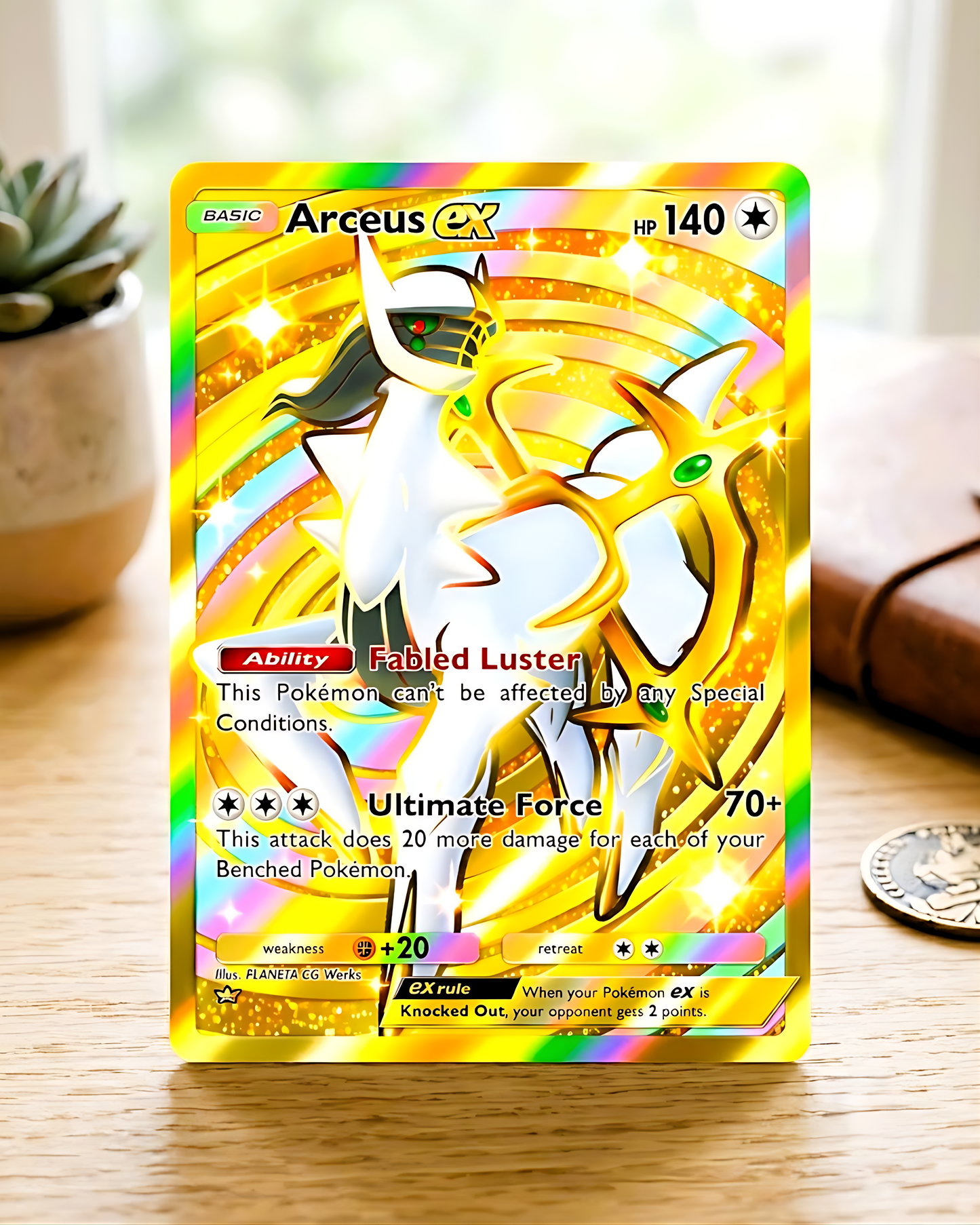 TCG Pocket Physical Custom Card | Arceus EX Gold A2a-096 – A2a-Triumphant Light