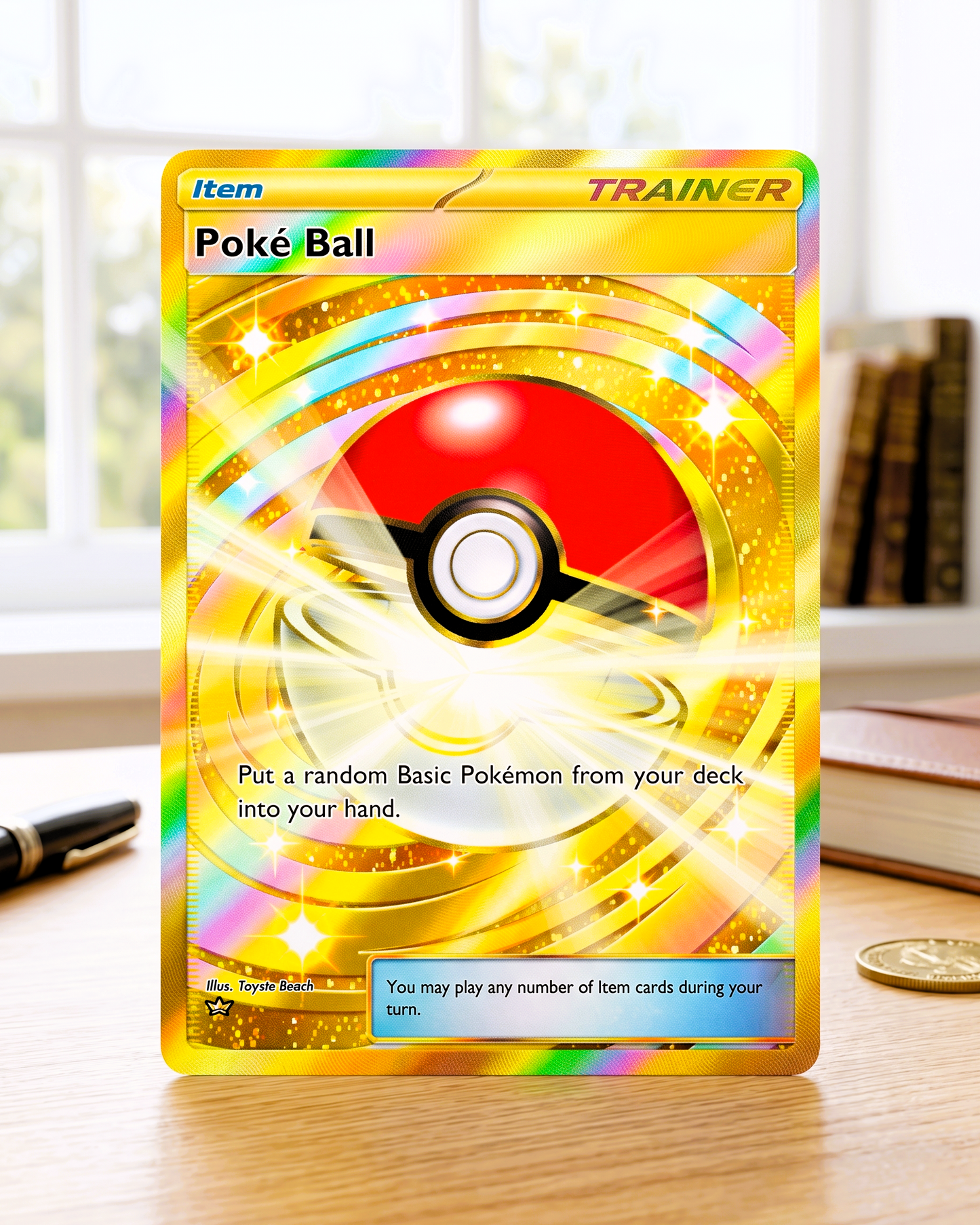 TCG Pocket Physical Custom Card | Poké Ball Gold A2b-111 – A2b-Shining Revelry