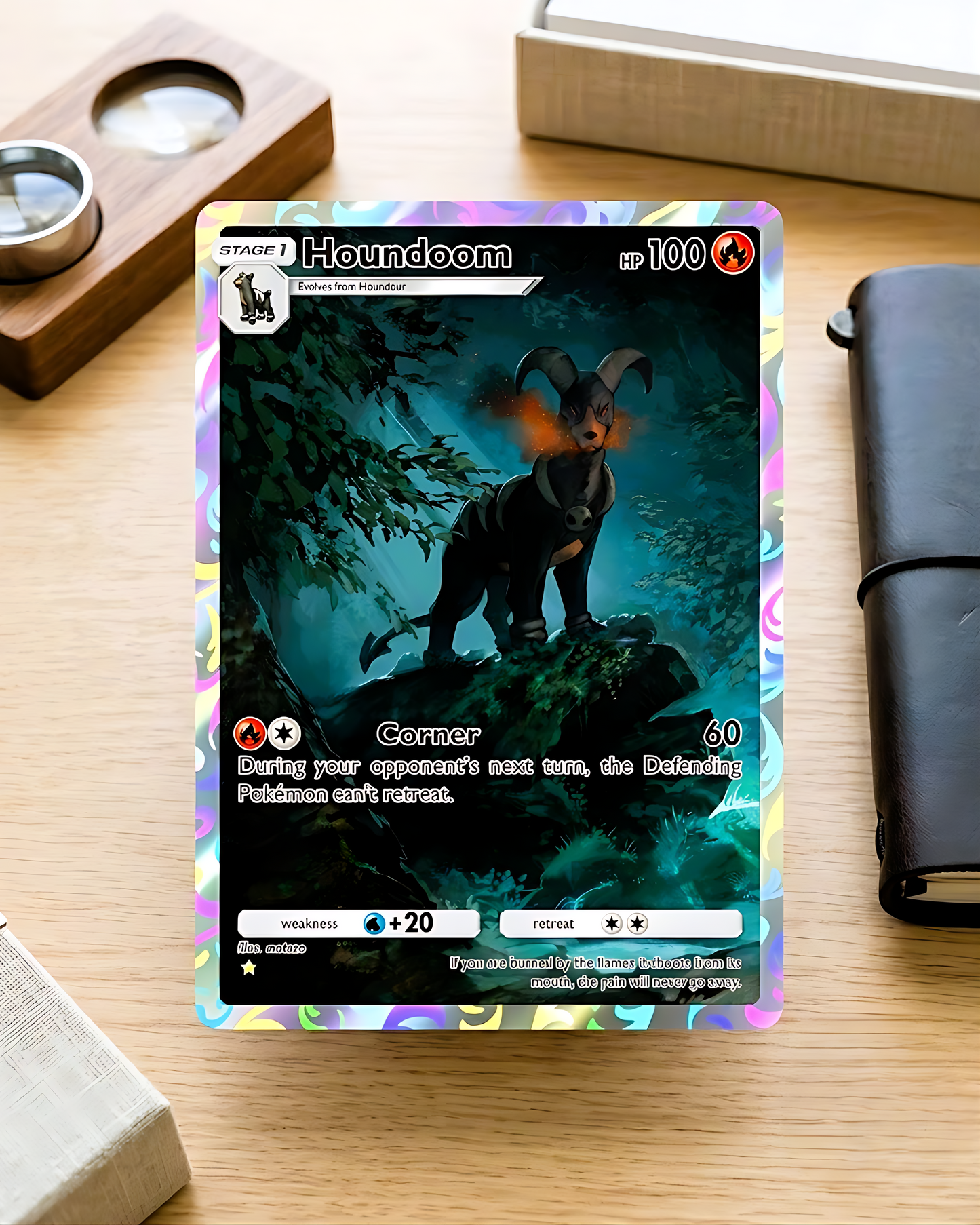 TCG Pocket Physical Custom Card | Houndoom A2a-076 – A2a-Triumphant Light