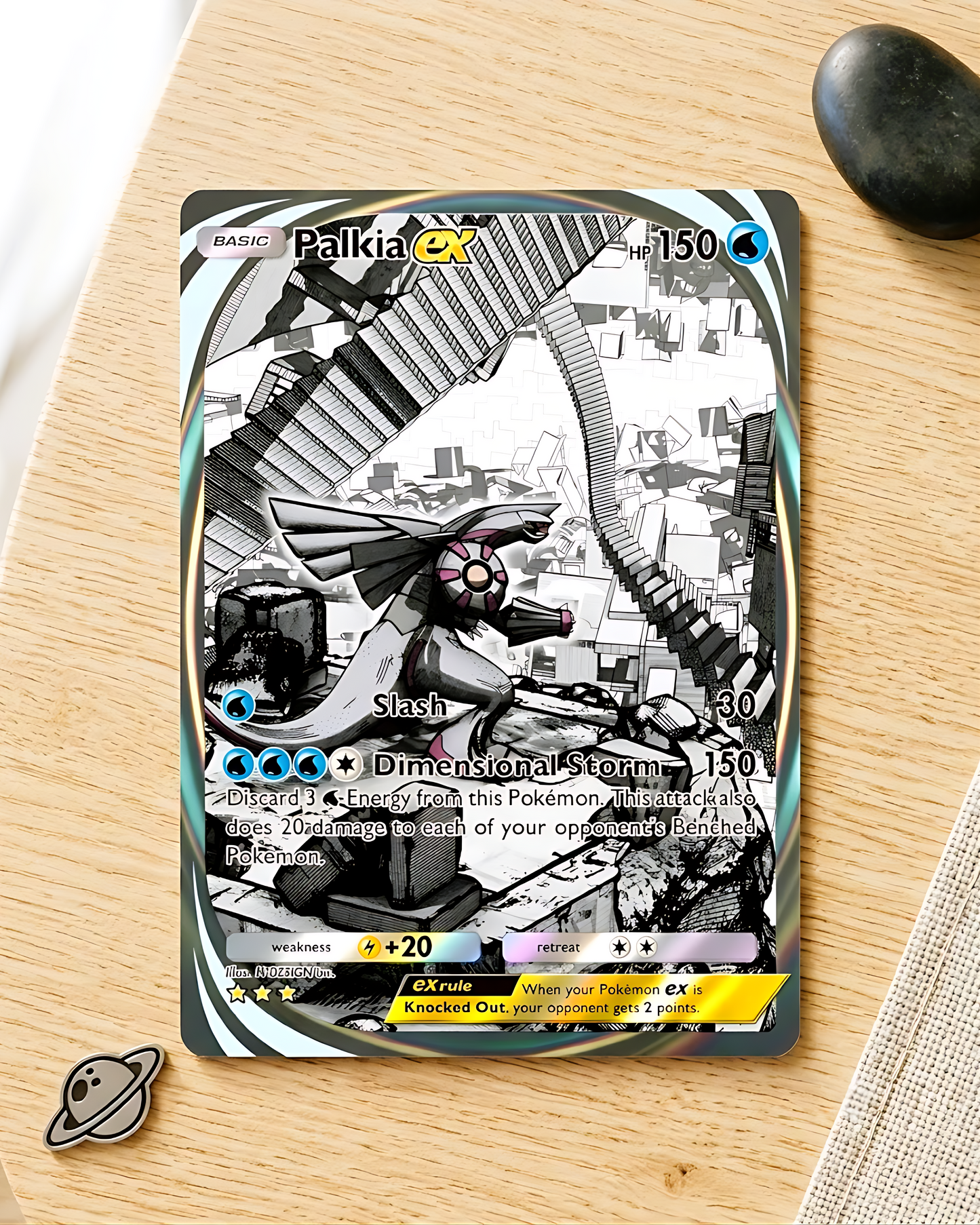 TCG Pocket Physical Custom Card | Palkia EX Immersive A2-204 – Space-Time Smackdown