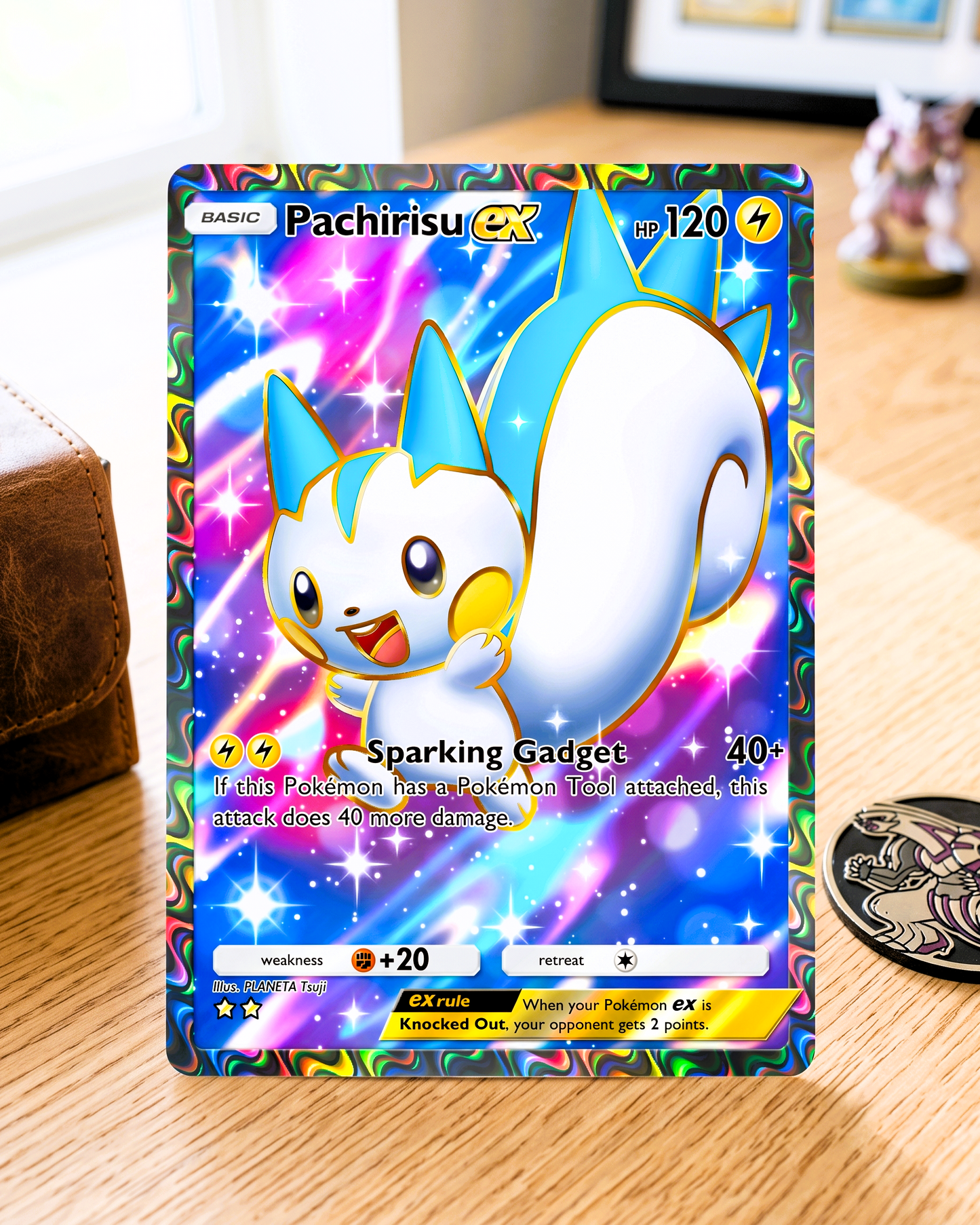 TCG Pocket Physical Custom Card | Pachirisu EX A2-183 – Space-Time Smackdown