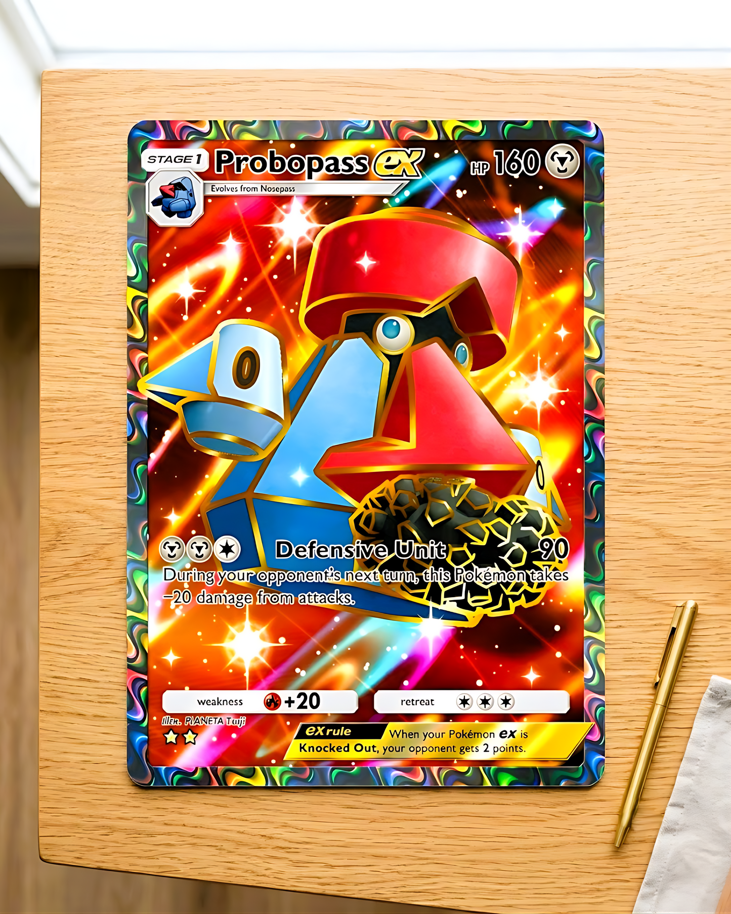 TCG Pocket Physical Custom Card | Probopass EX Full Art A2a-085 – A2a-Triumphant Light