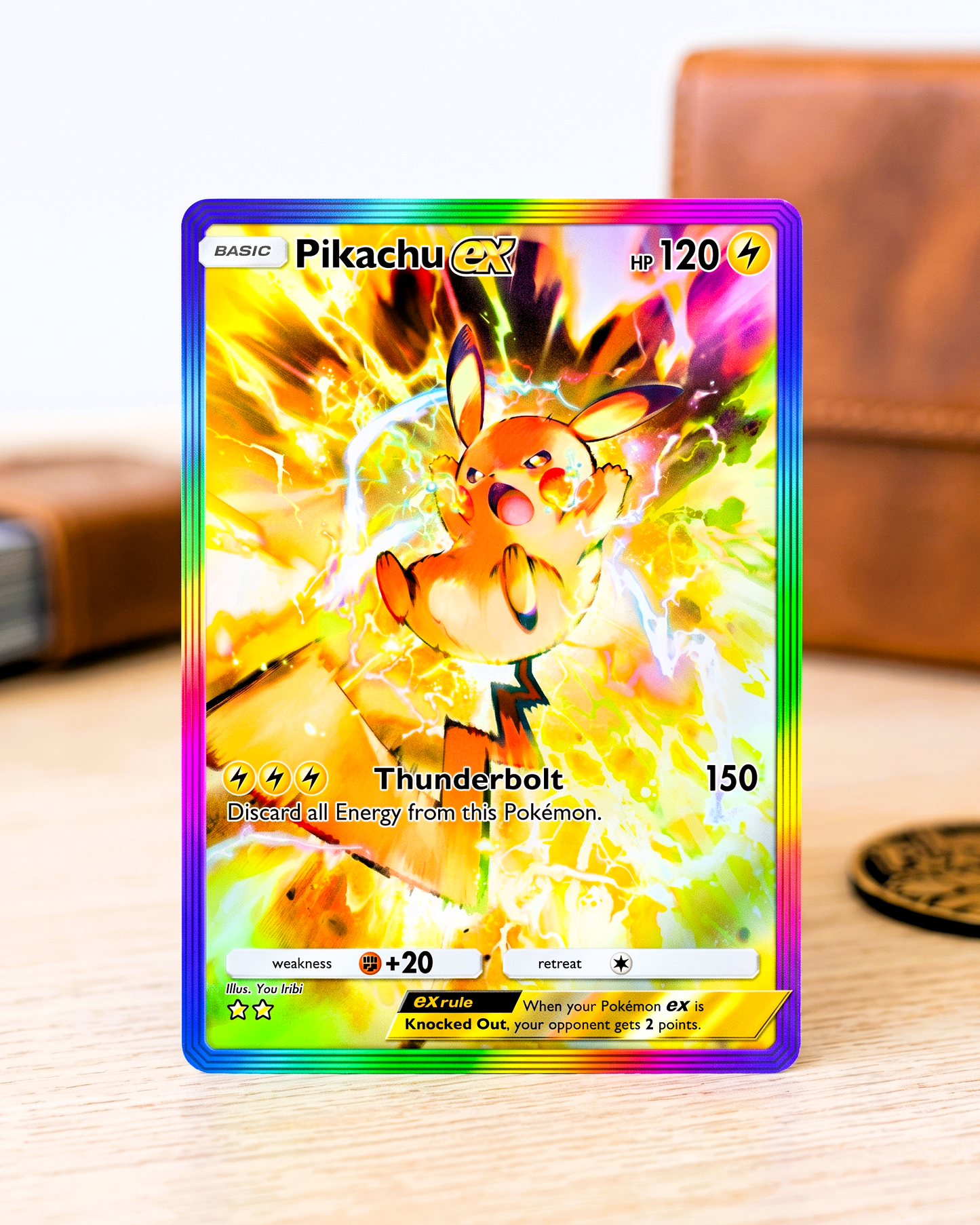TCG Pocket Physical Custom Card | Pikachu EX Rainbow A2b-092 – A2b-Shining Revelry