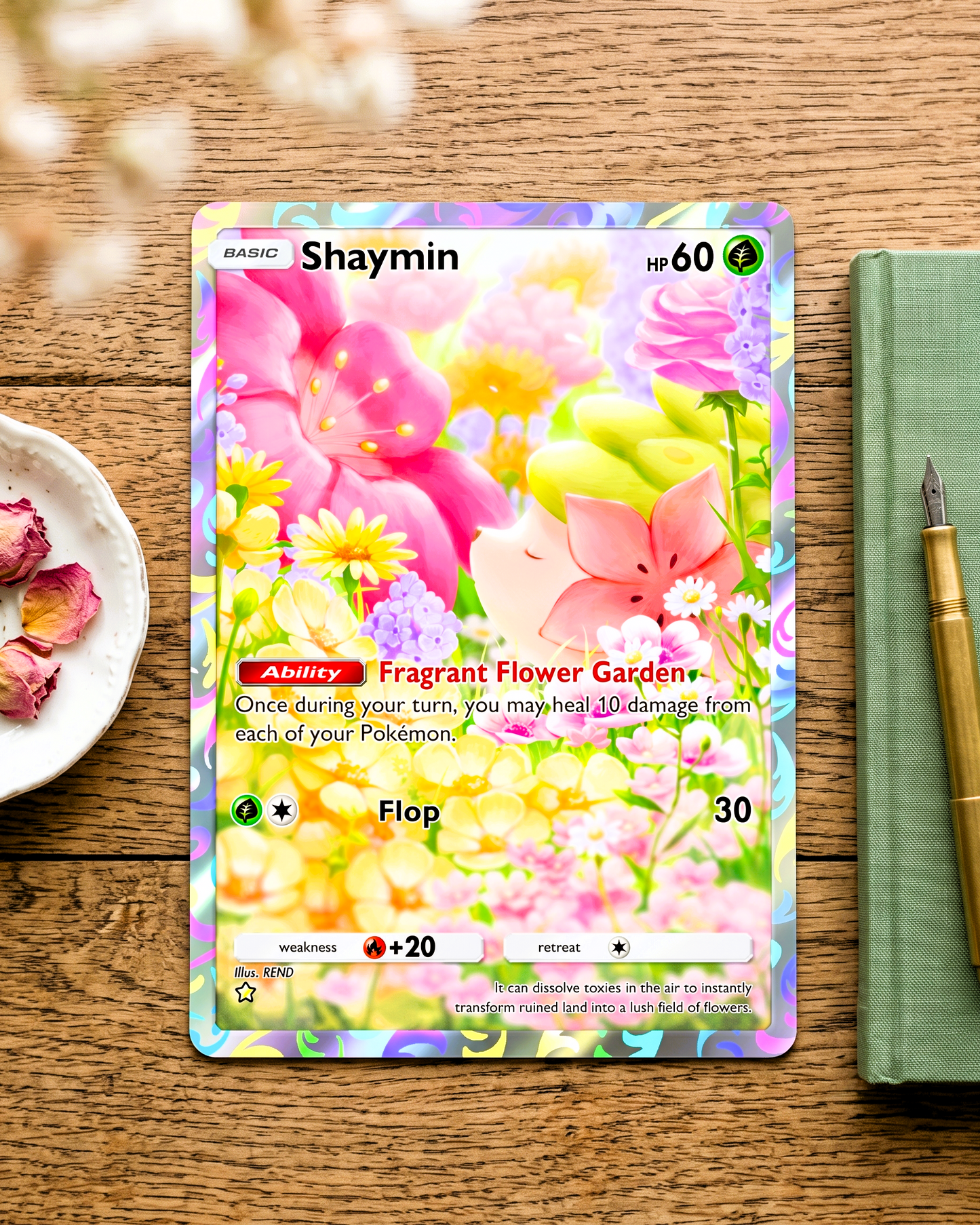 TCG Pocket Physical Custom Card | Shaymin A2-159  – Space-Time Smackdown