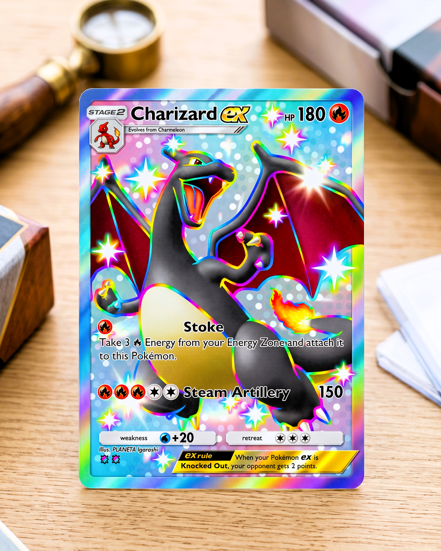 TCG Pocket Physical Custom Card | Charizard EX Shiny A2b-108 – A2b-Shining Revelry