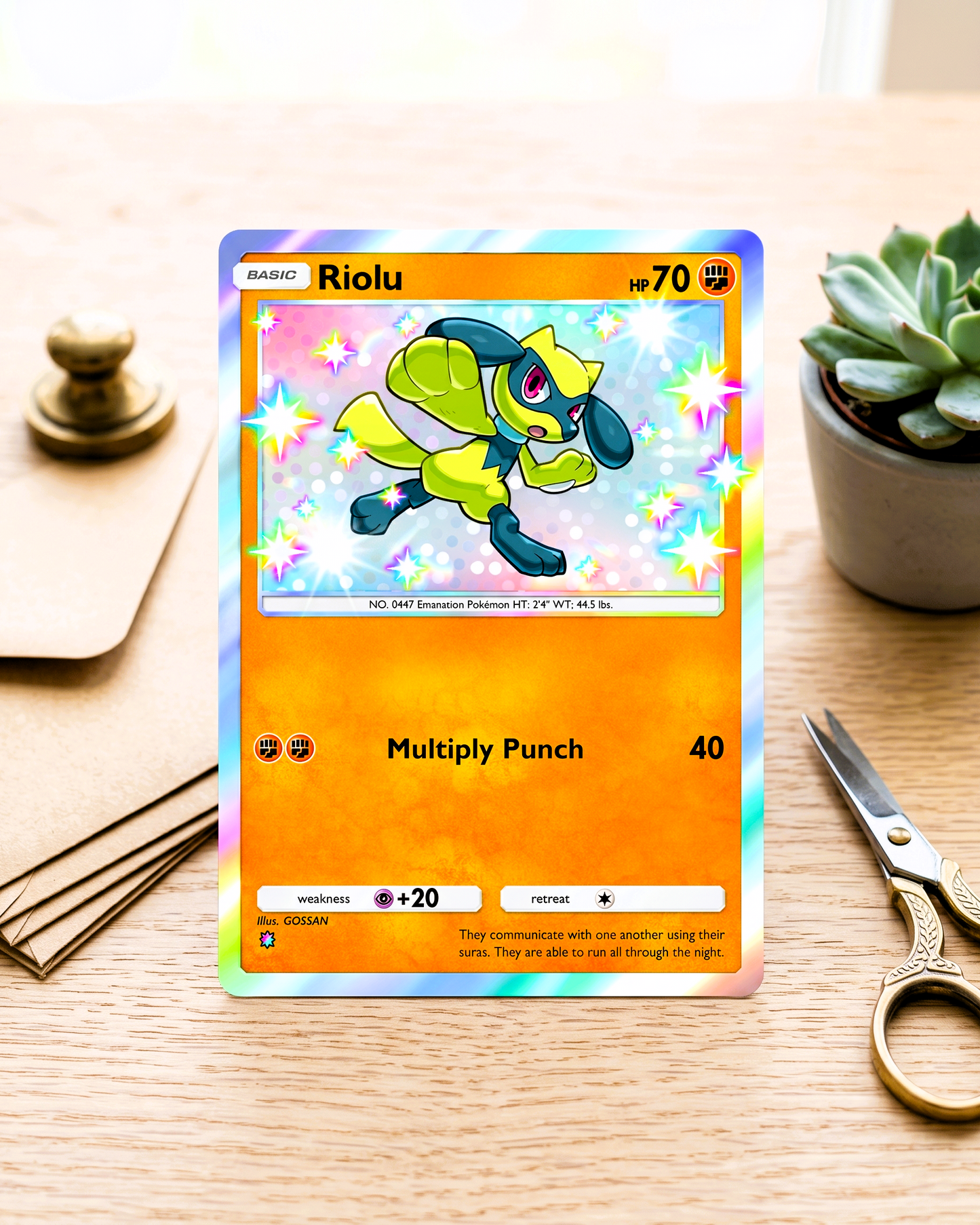 TCG Pocket Physical Custom Card | Riolu Shiny A2b-104 – A2b-Shining Revelry