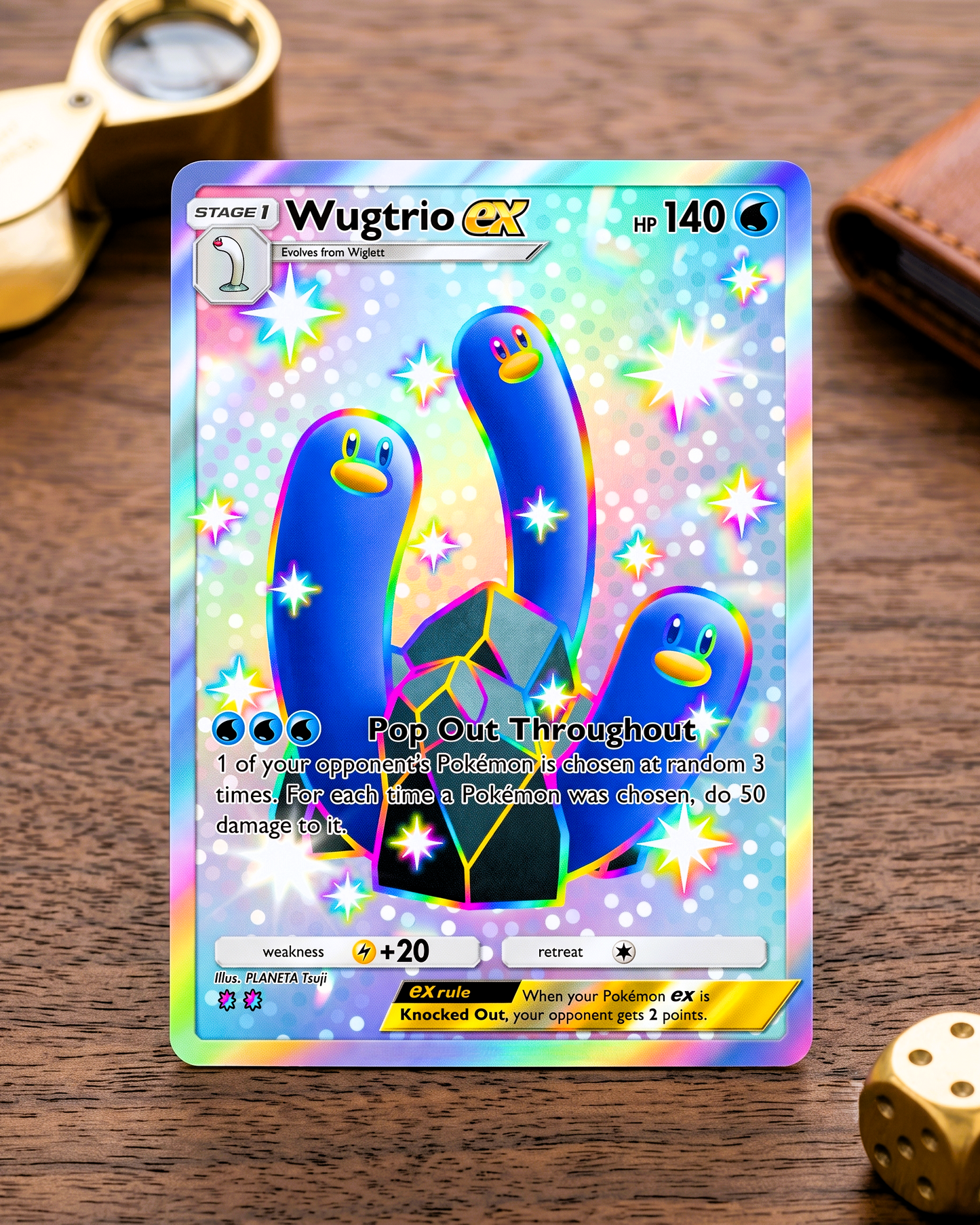 TCG Pocket Physical Custom Card | Wugtrio EX Shiny A2b-109 – A2b-Shining Revelry
