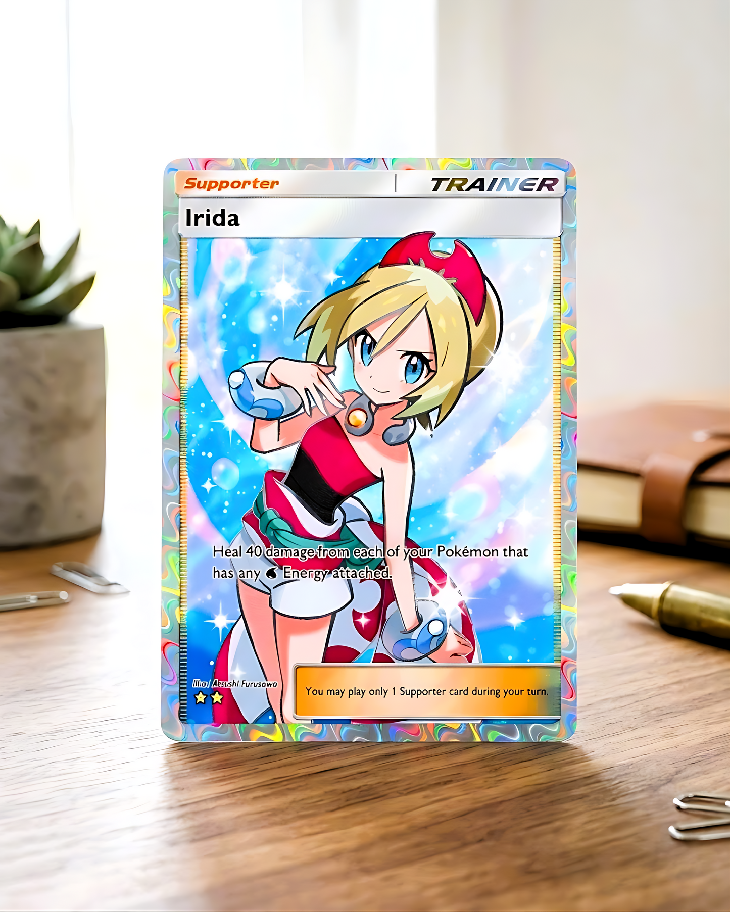 TCG Pocket Physical Custom Card | Trainer Irida Full Art A2a-087 – A2a-Triumphant Light