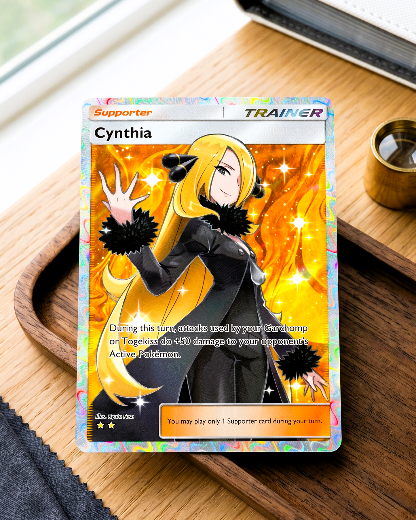 Carte personnalisée physique TCG de poche | Dresseur Cynthia A2-192 – Chronocollision