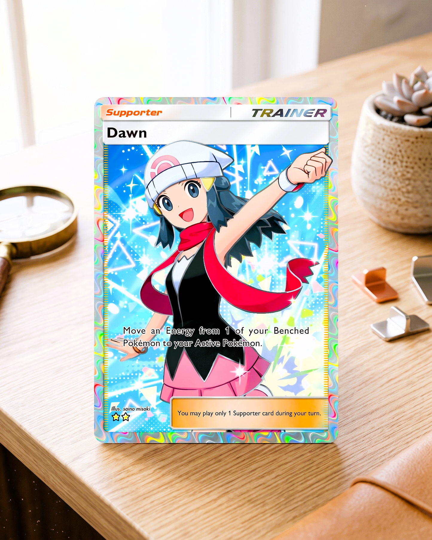 TCG Carte physique personnalisée de poche | Dresseuse Aurore A2-194 – Affrontement Spatio-Temporel