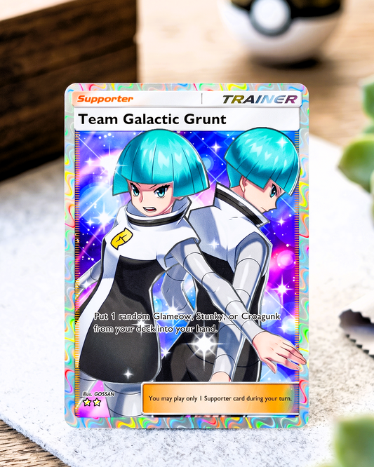 Carte physique personnalisée TCG Pocket | Dresseur Sbire de la Team Galactique A2-191 – Combat Spatio-Temporel